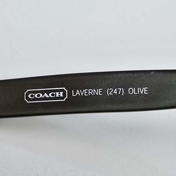 Coach Laverne 247 Bronze Olive Semi-Rimless Cat Eye Eyeglasses 48-18-135 - Picture 8 of 16